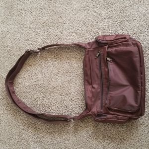 Nylon Crossbody Purse - Brown